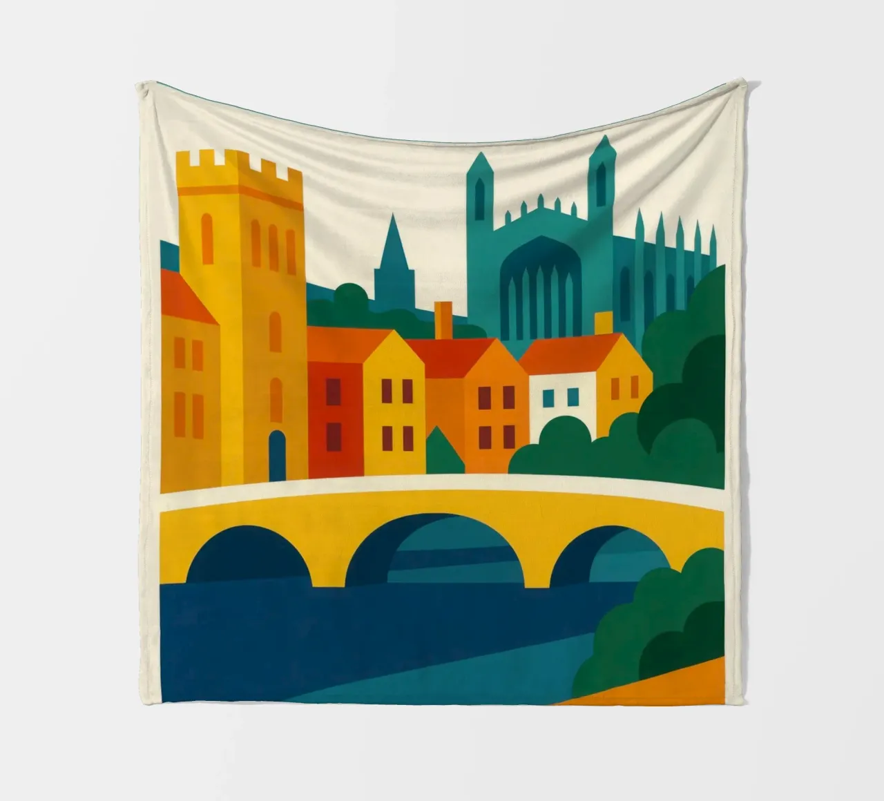 CAMBRIDGE - Fascino studioso a colori vivaci coperta in pile da JETLAG | affiches voyage