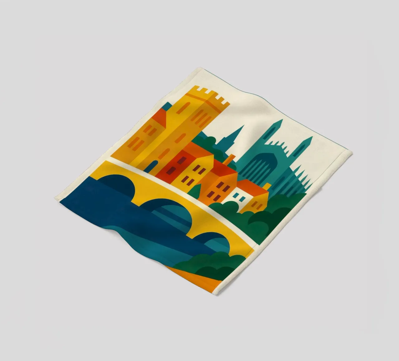 CAMBRIDGE - Fascino studioso a colori vivaci coperta in pile da JETLAG | affiches voyage