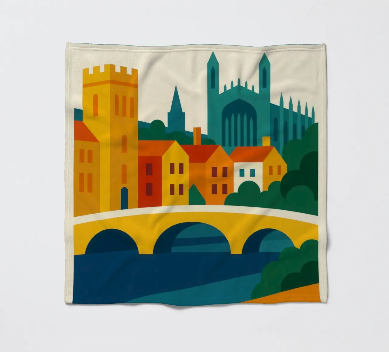 CAMBRIDGE - Fascino studioso a colori vivaci coperta in pile da JETLAG | affiches voyage