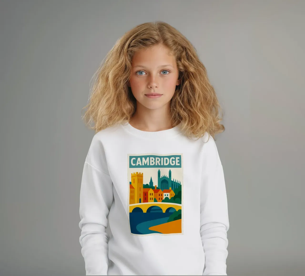 CAMBRIDGE - Fascino studioso a colori vivaci felpa bambino da JETLAG | affiches voyage