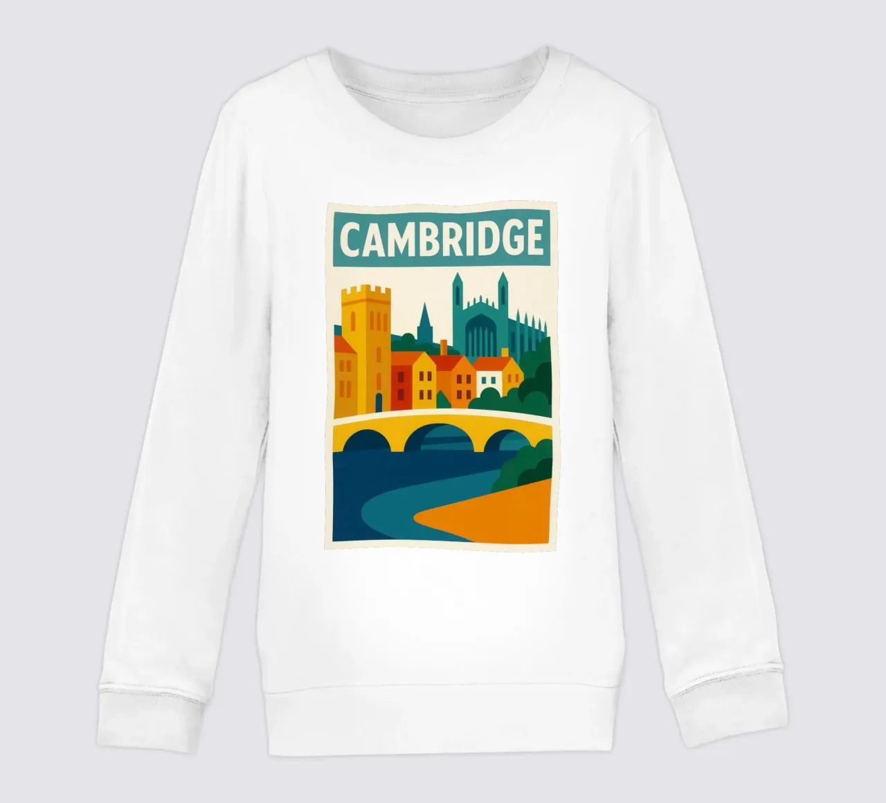CAMBRIDGE - Fascino studioso a colori vivaci felpa bambino da JETLAG | affiches voyage