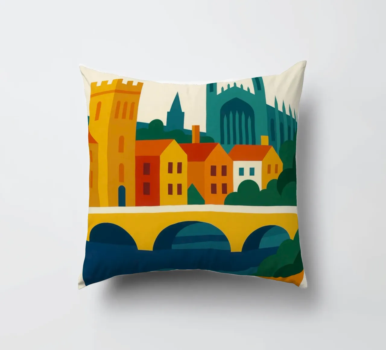 CAMBRIDGE - Fascino studioso a colori vivaci cuscino da JETLAG | affiches voyage