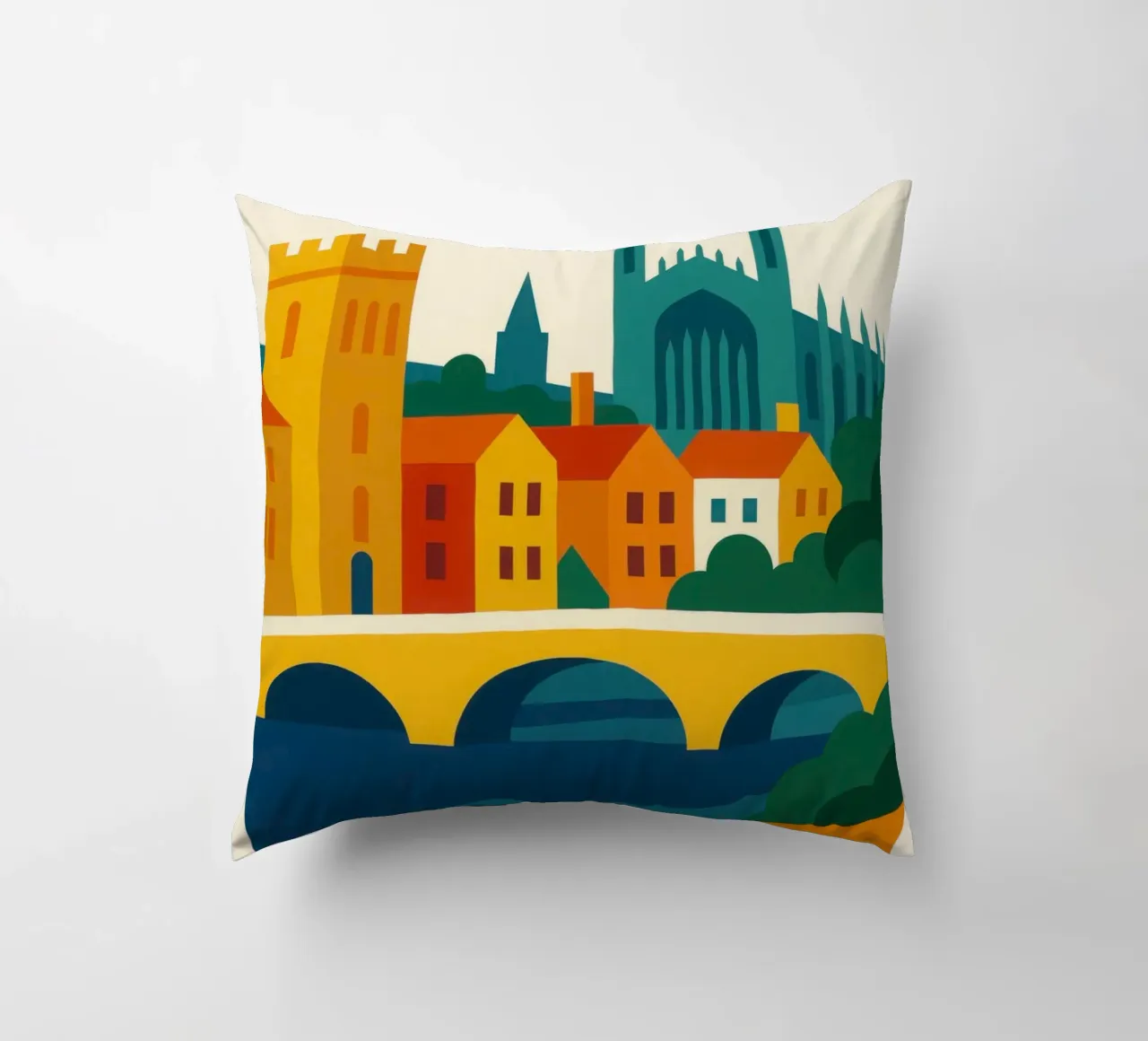 CAMBRIDGE - Fascino studioso a colori vivaci cuscino da JETLAG | affiches voyage