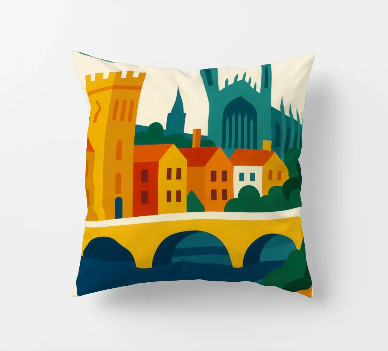 CAMBRIDGE - Fascino studioso a colori vivaci cuscino da JETLAG | affiches voyage