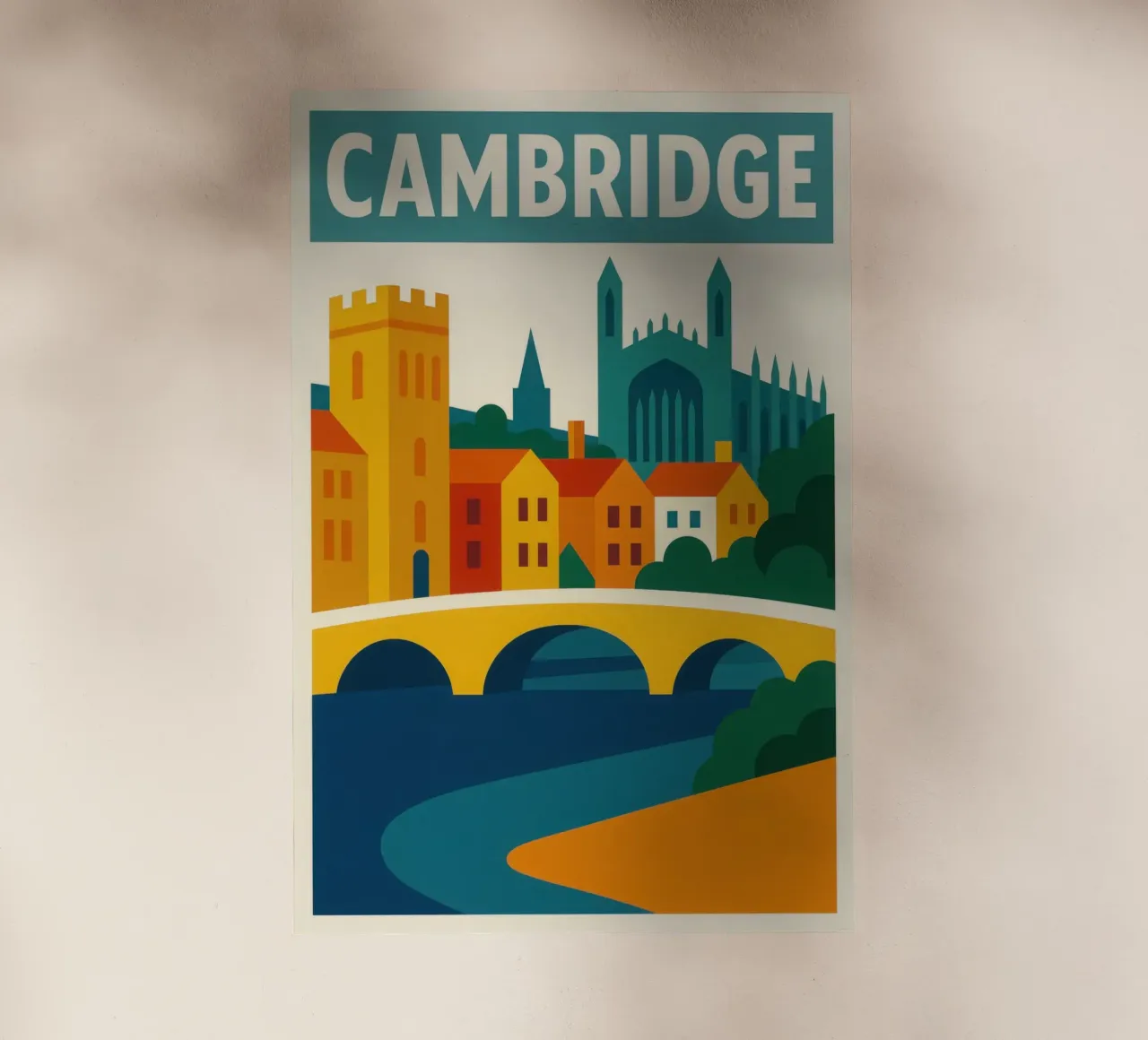 CAMBRIDGE - Fascino studioso a colori vivaci pellicola backlit da JETLAG | affiches voyage