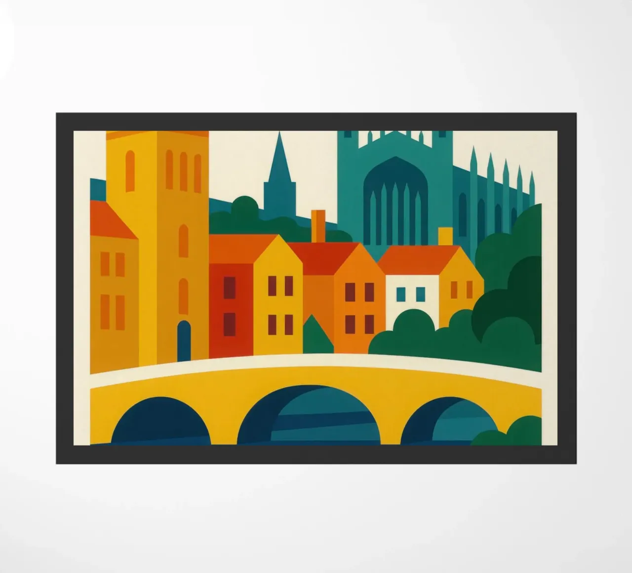 CAMBRIDGE - Fascino studioso a colori vivaci zerbino da JETLAG | affiches voyage
