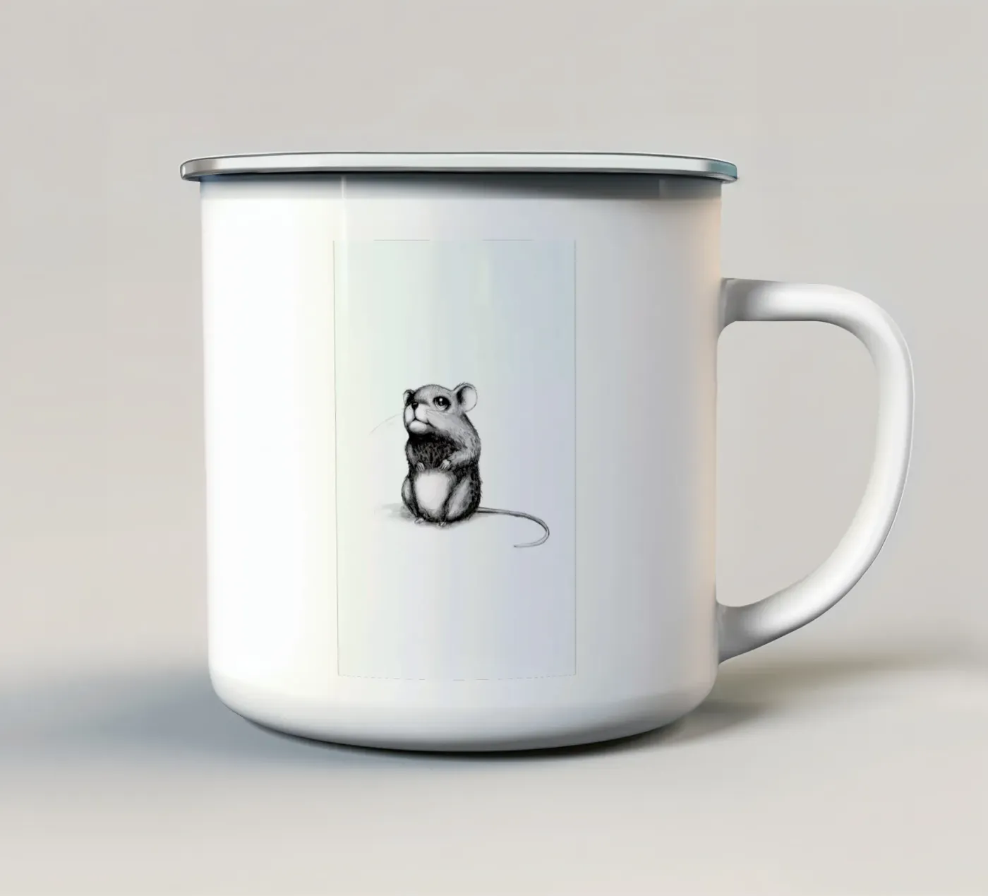 Mouse enamel mug by Tvinkla