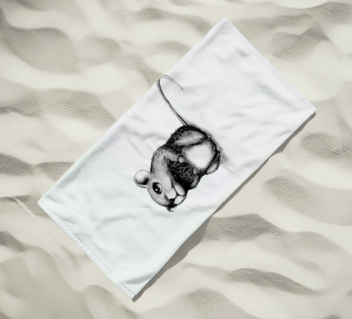 Mouse strandhanddoek van Tvinkla