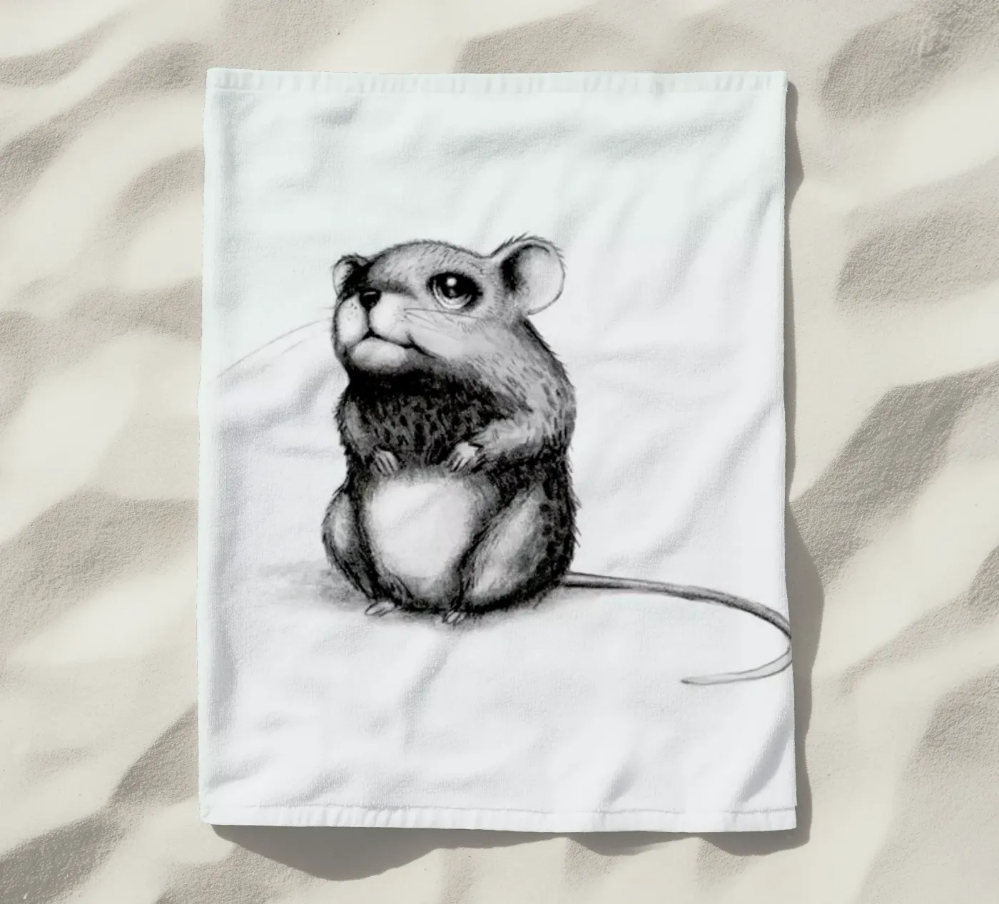 Mouse strandhanddoek van Tvinkla