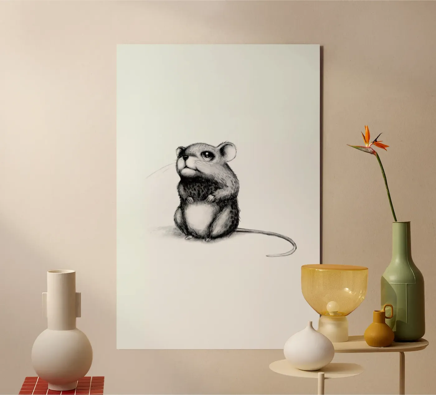 Mouse alluminio dibond da Tvinkla