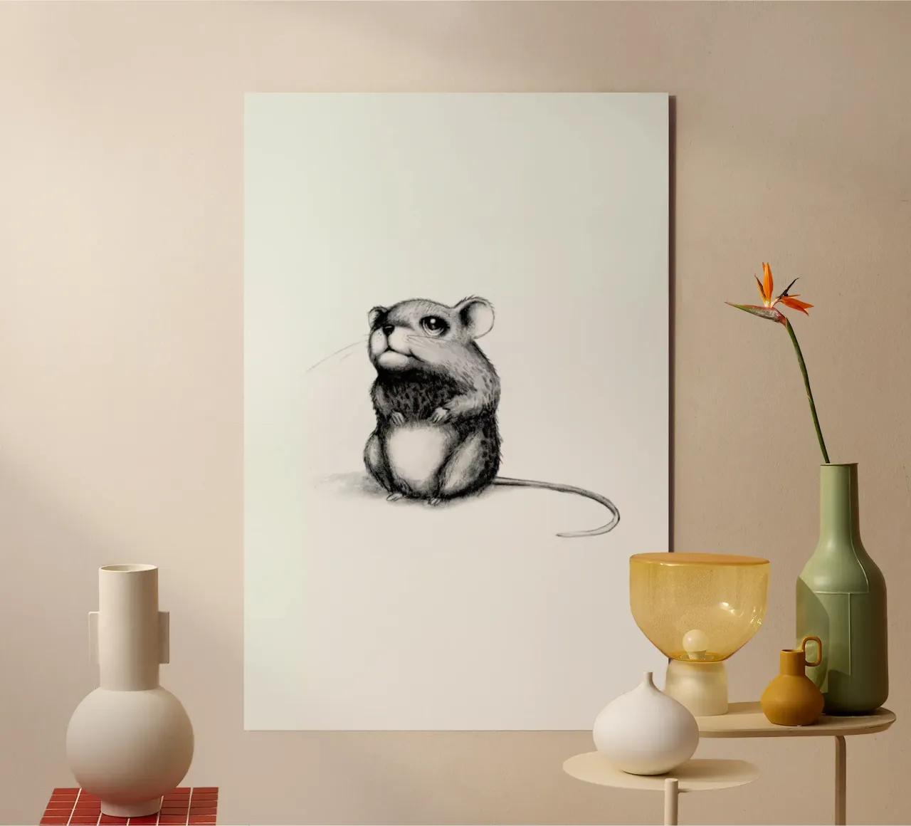 Mouse alluminio dibond da Tvinkla