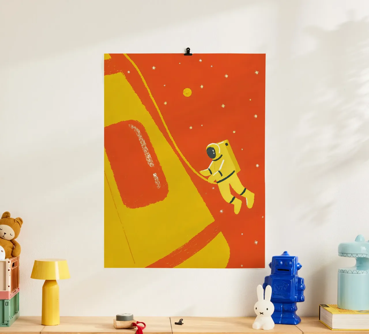 Pianeta Astronauta poster con telaio in plastica da PERSONAL TOUCH