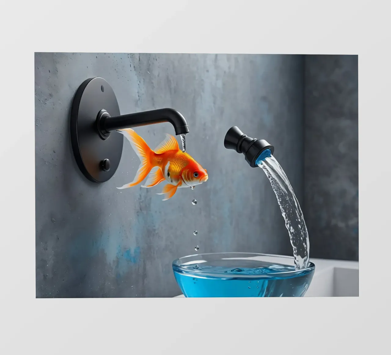 Goldfisch spuckt Wasserhahn telo in pvc da kosinsart.gallery