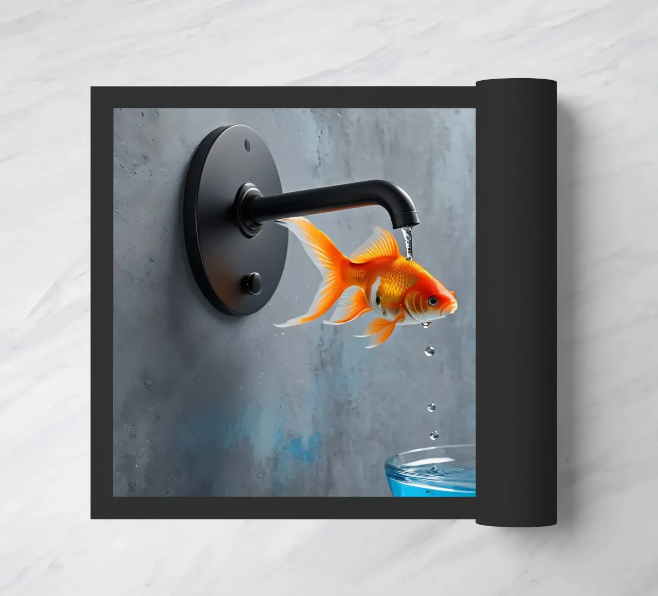 Goldfisch spuckt Wasserhahn zerbino da kosinsart.gallery