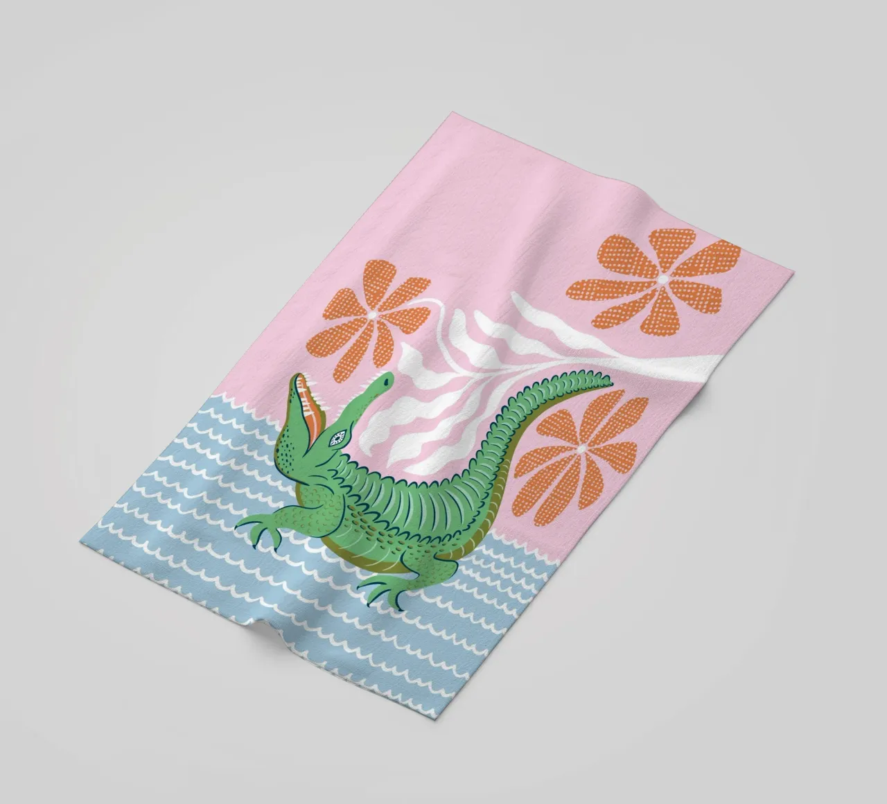 Modern safari crocodile telo mare da Vivdesign