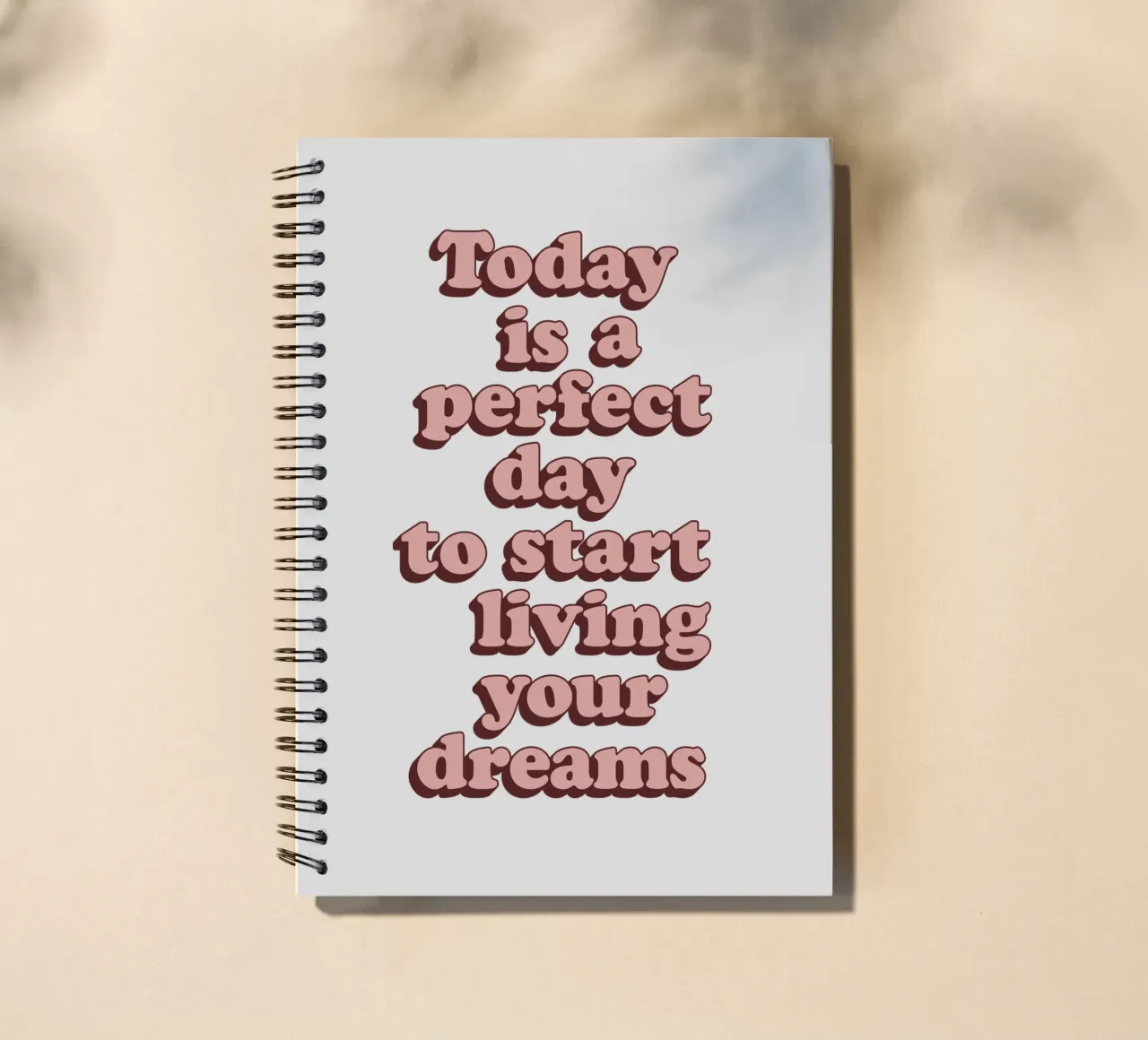 Today is a Perfect Day to Start Living Your Dreams spiral notebook by THE MOTIVATED TYPE