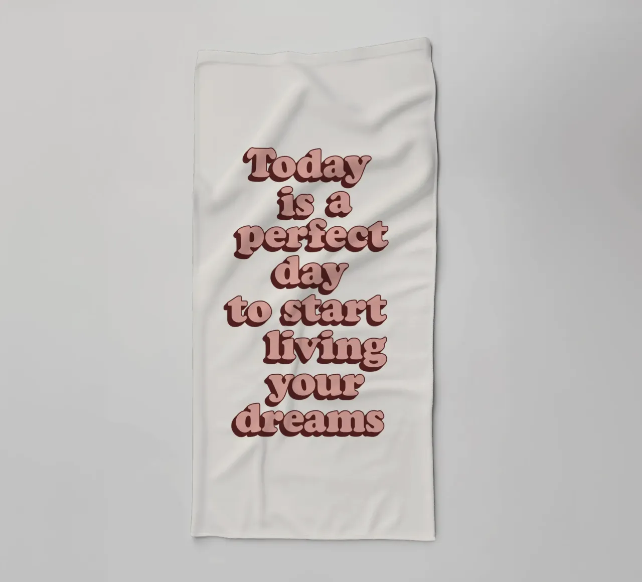 Oggi è il giorno perfetto per iniziare a vivere i propri sogni asciugamano da bagno da THE MOTIVATED TYPE