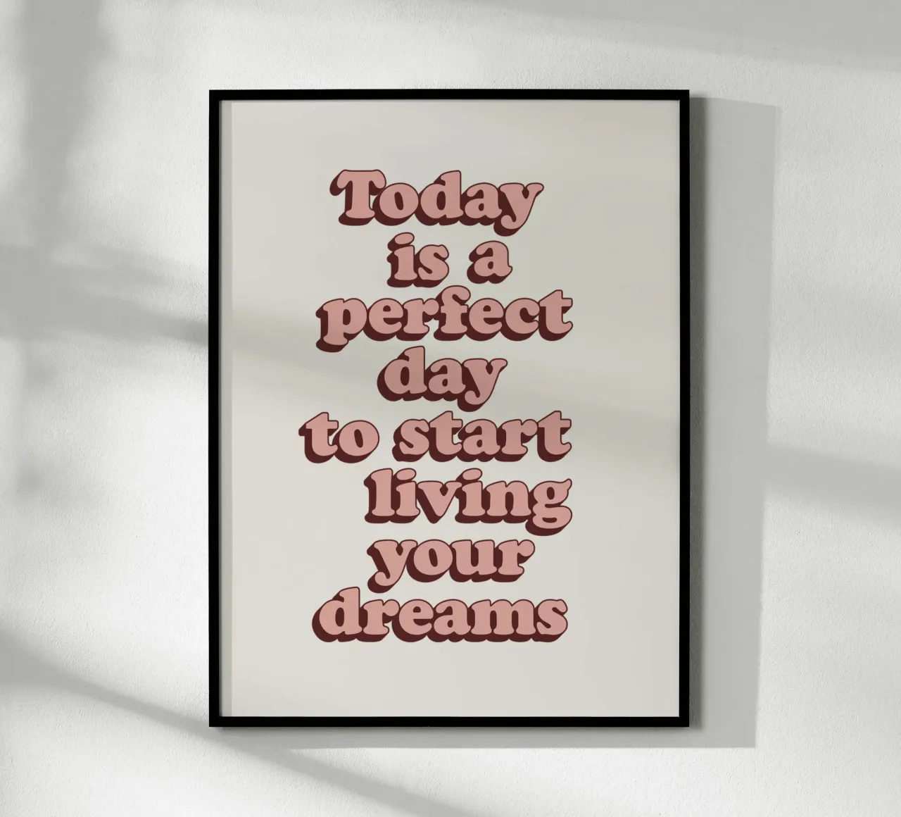 Oggi è il giorno perfetto per iniziare a vivere i propri sogni carta hahnemühle da THE MOTIVATED TYPE