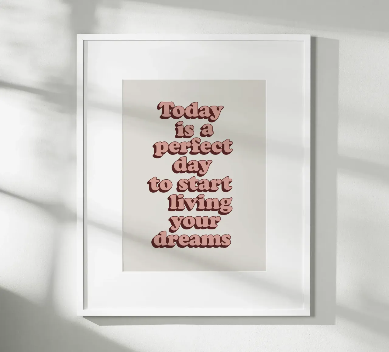 Oggi è il giorno perfetto per iniziare a vivere i propri sogni carta hahnemühle da THE MOTIVATED TYPE