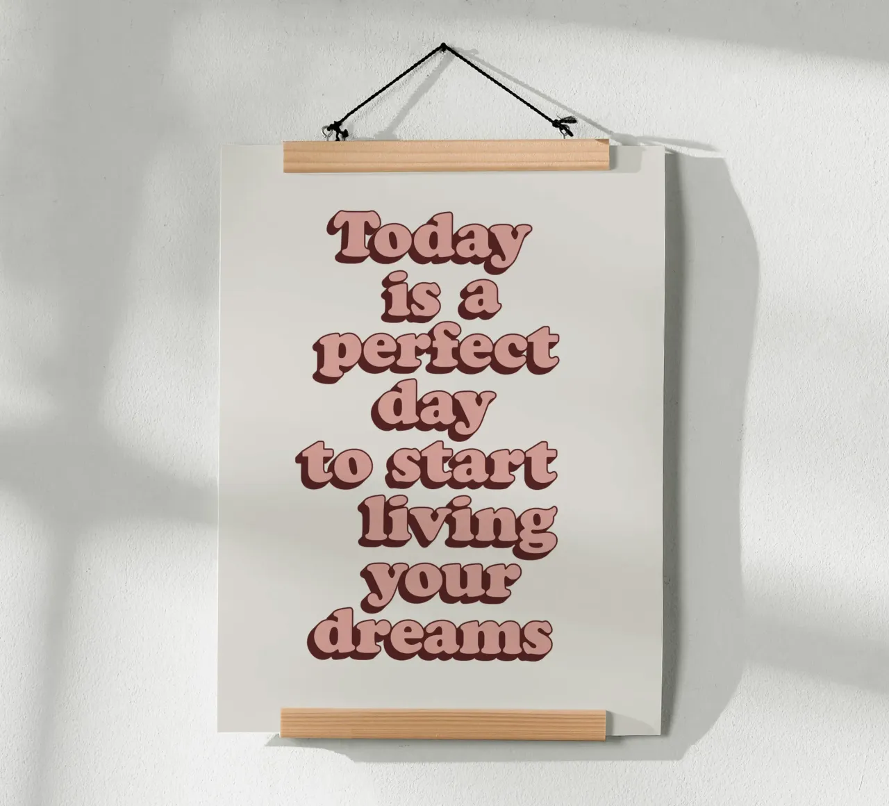 Oggi è il giorno perfetto per iniziare a vivere i propri sogni carta hahnemühle da THE MOTIVATED TYPE
