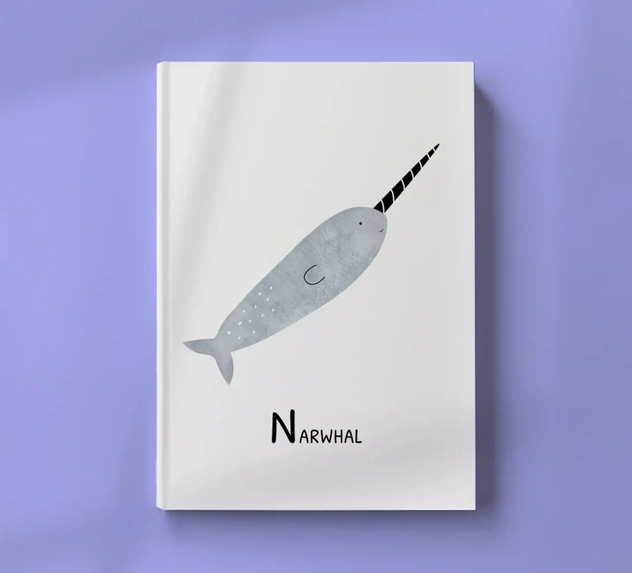 Narwhal notebook by Little Flourishes