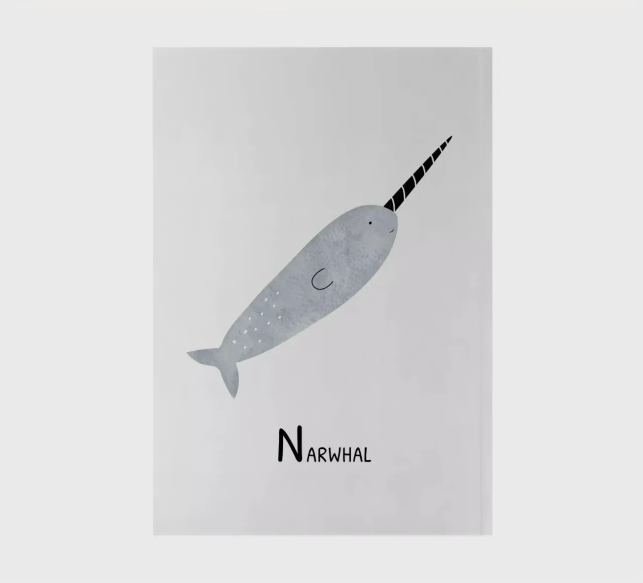 Narwhal notebook by Little Flourishes