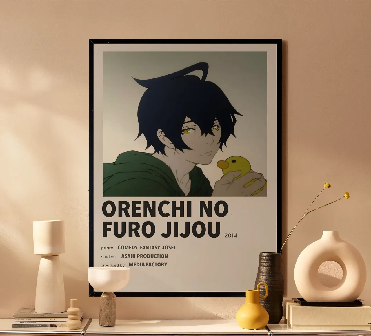 ORENCHI NO FURO JIJOU 2014 poster con telaio in legno da Totoya