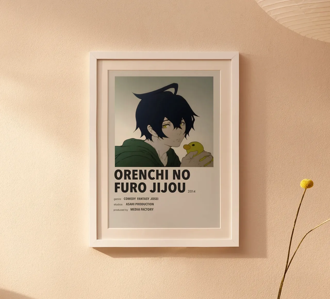 ORENCHI NO FURO JIJOU 2014 poster con telaio in legno da Totoya