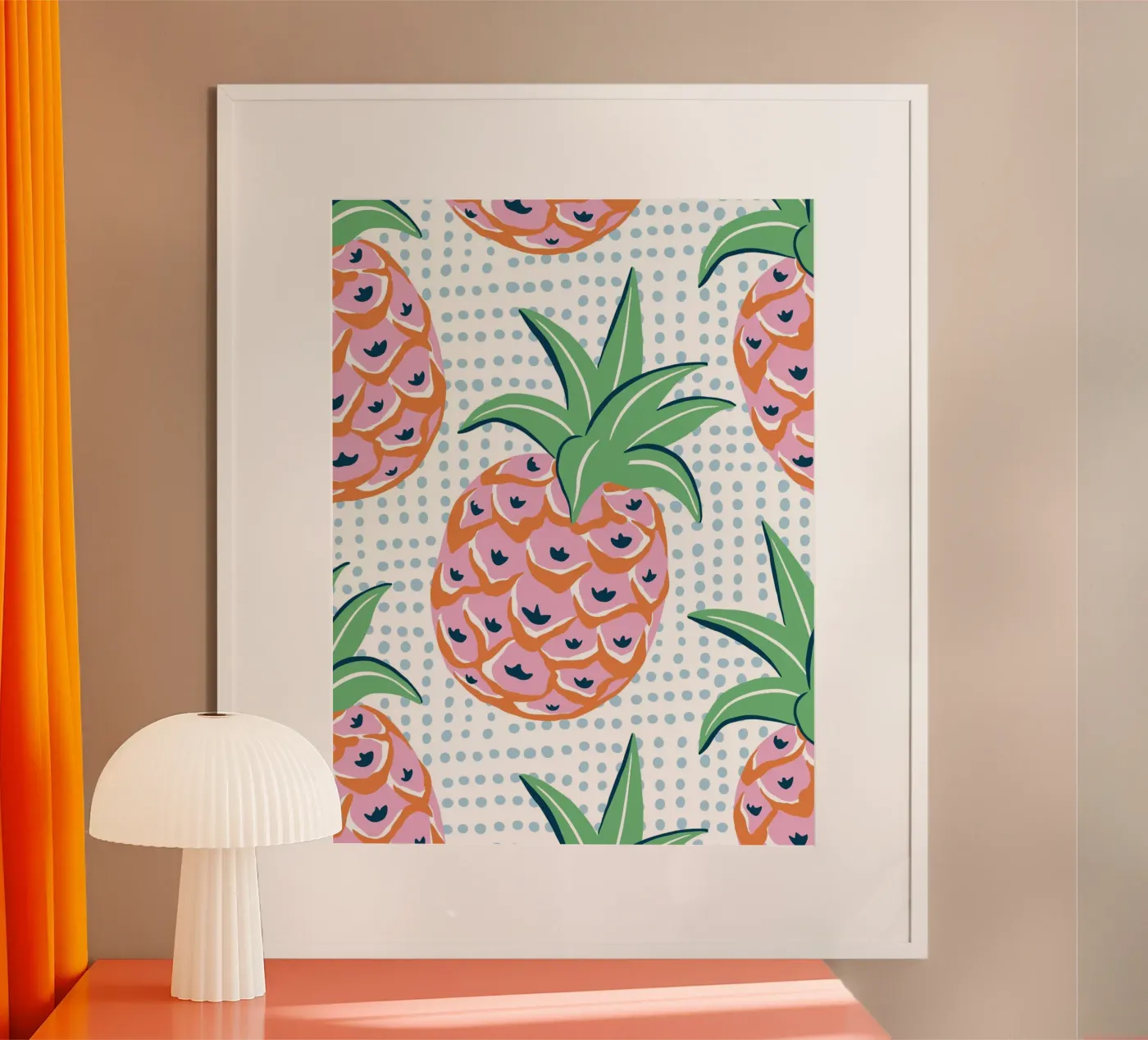 Pineapple fruit poster van Vivdesign