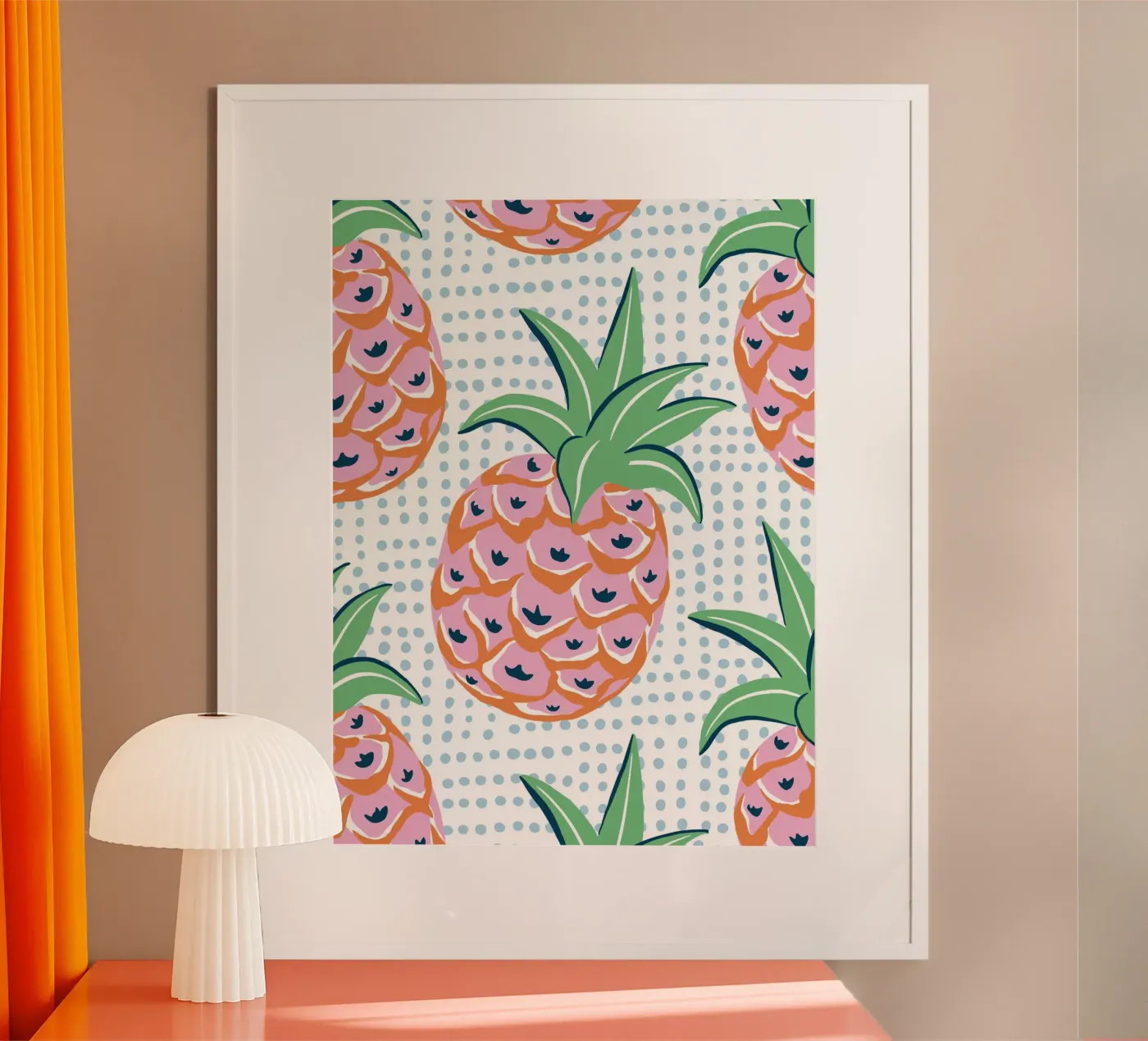 Pineapple fruit poster de Vivdesign
