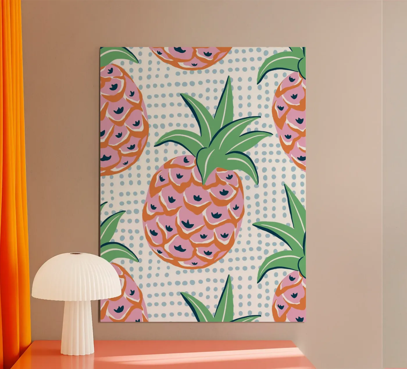 Pineapple fruit poster de Vivdesign