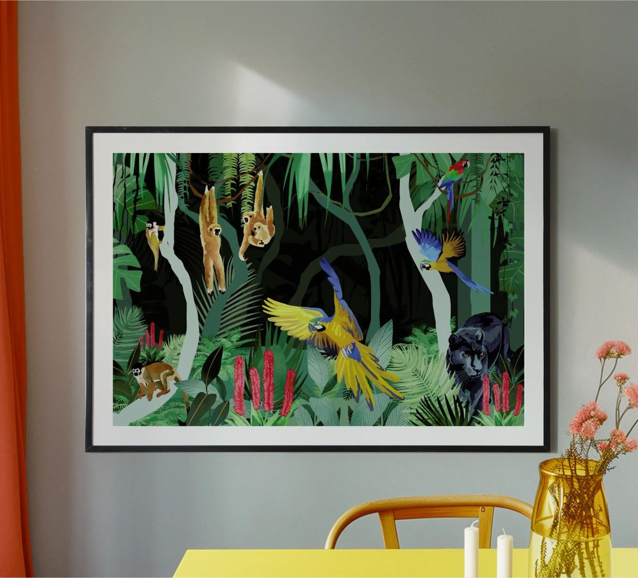 Jungle Party poster van Goed Blauw