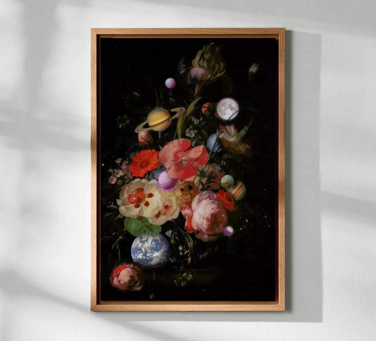 Bouquet Of Planets canvas met Baklijst van Jonas Loose