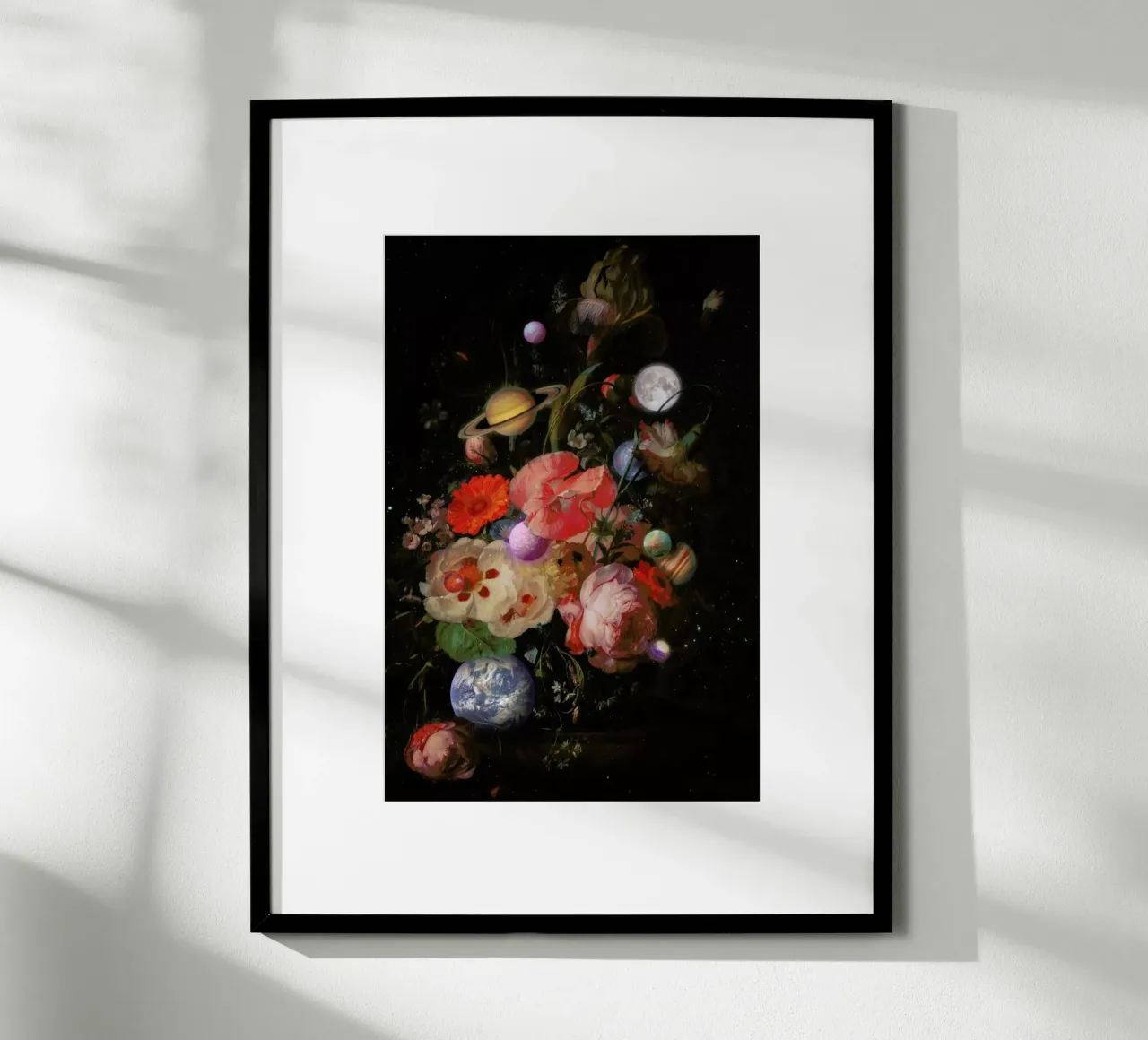 Bouquet Of Planets poster con telaio in alluminio da Jonas Loose