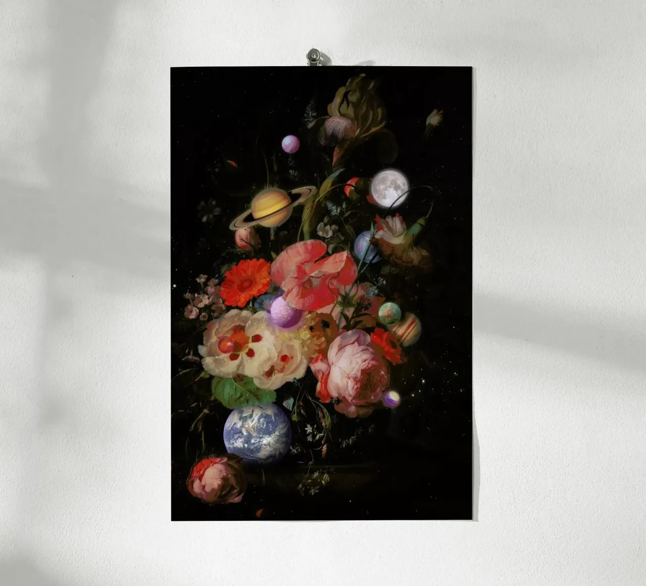 Bouquet Of Planets poster con telaio in alluminio da Jonas Loose