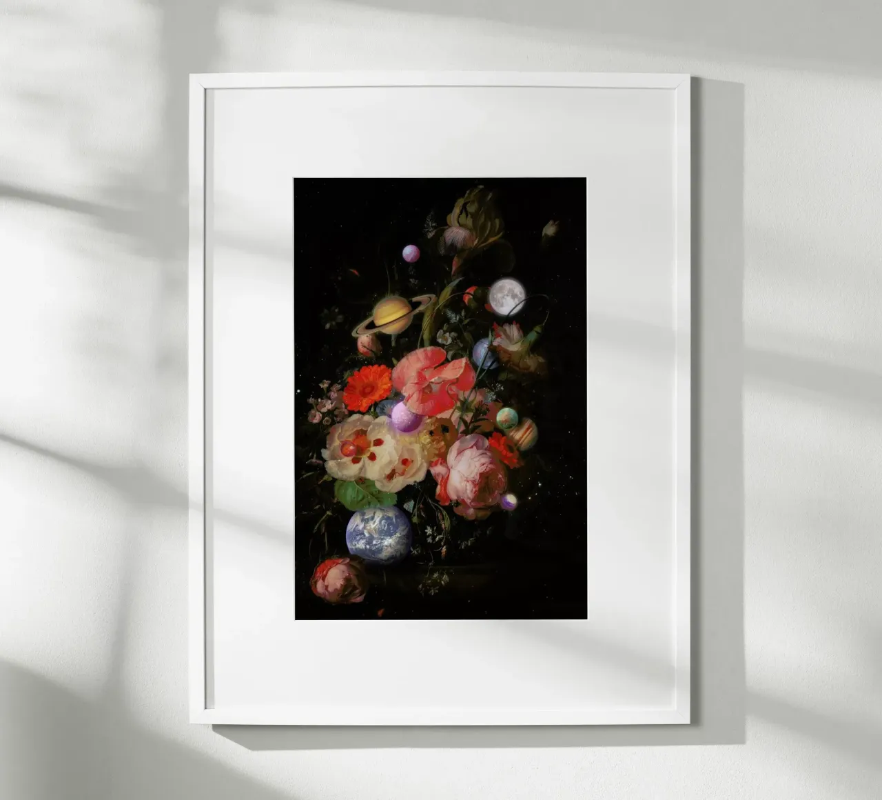 Bouquet Of Planets poster con telaio in alluminio da Jonas Loose