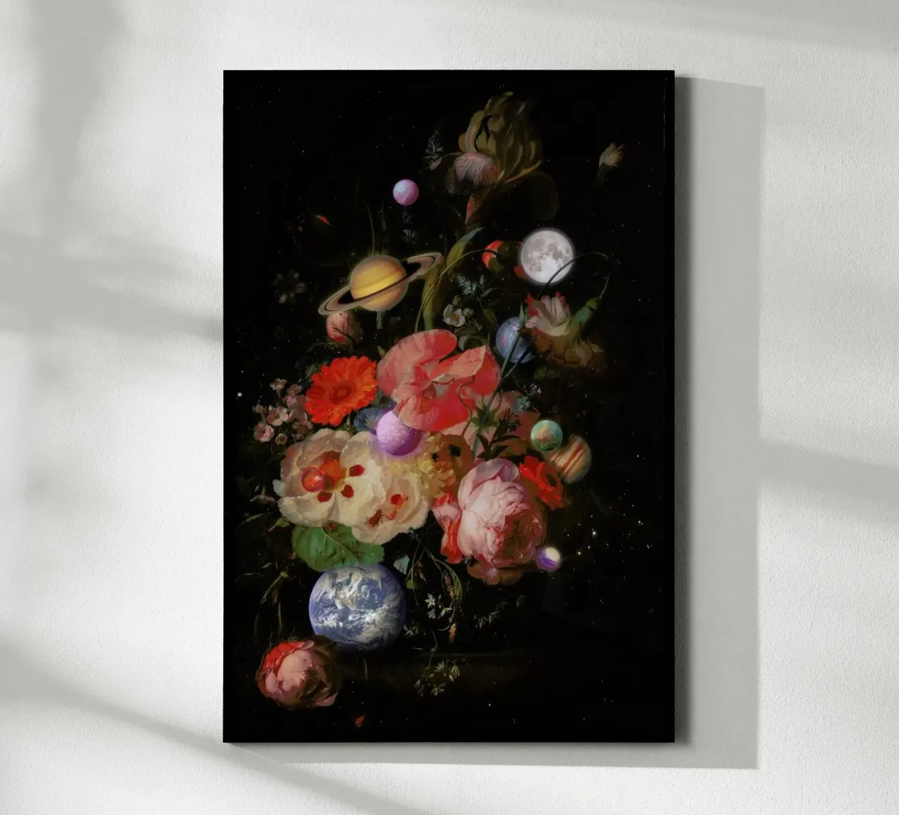 Bouquet Of Planets poster con telaio in alluminio da Jonas Loose