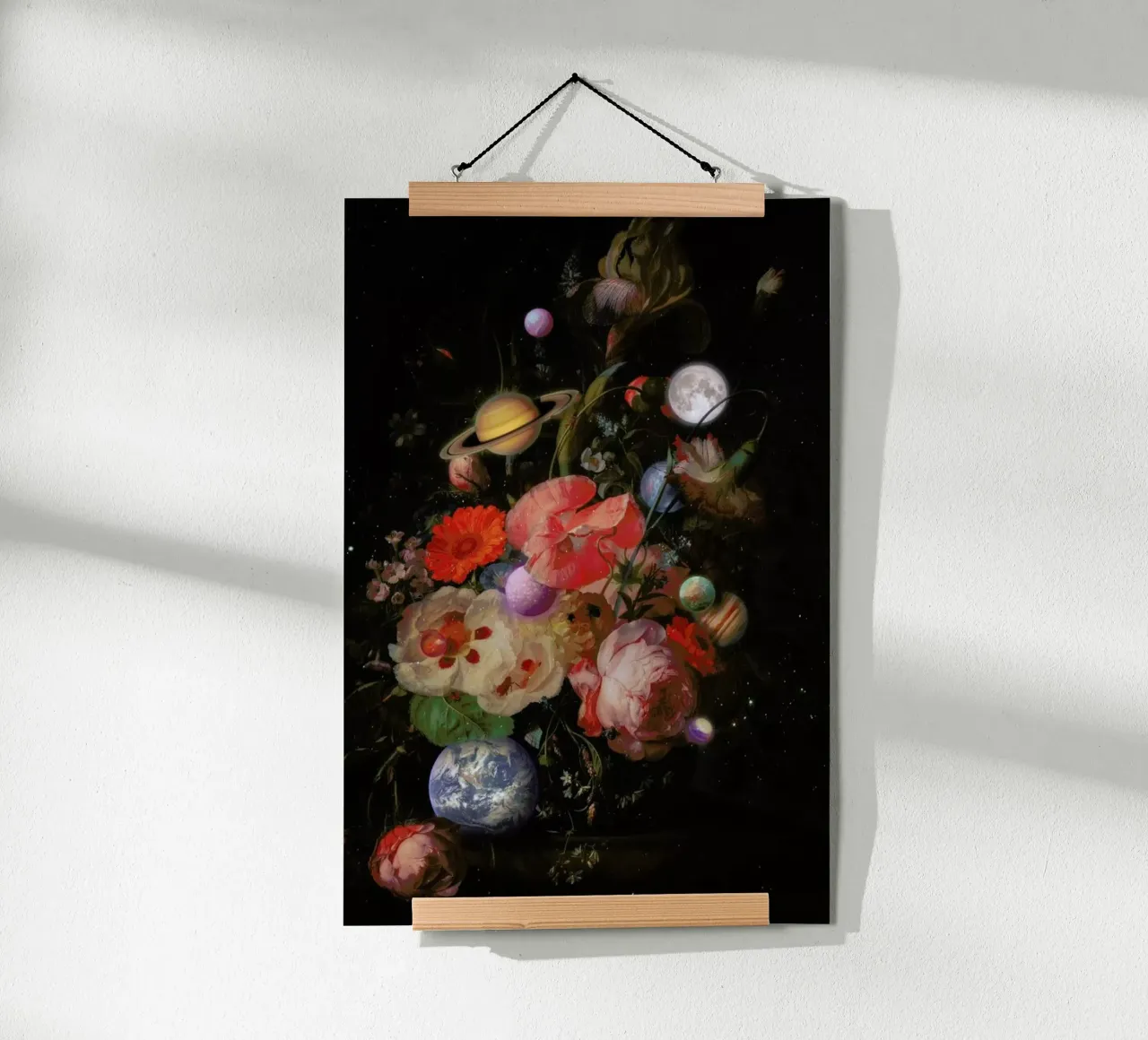 Bouquet Of Planets poster con telaio in alluminio da Jonas Loose