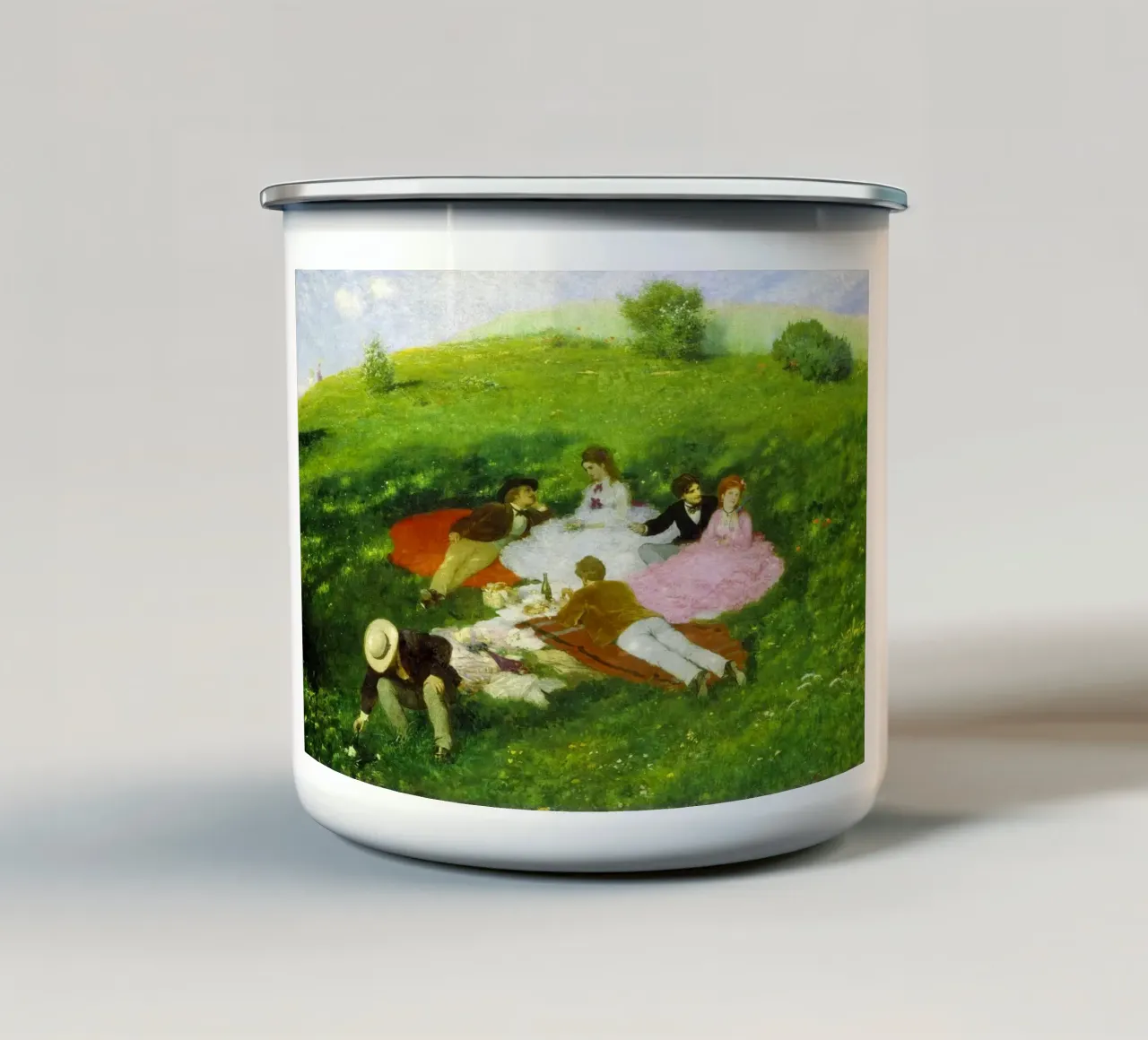 Paul Szinyei-Merse - Il picnic tazza in smalto da ARTOTHEK