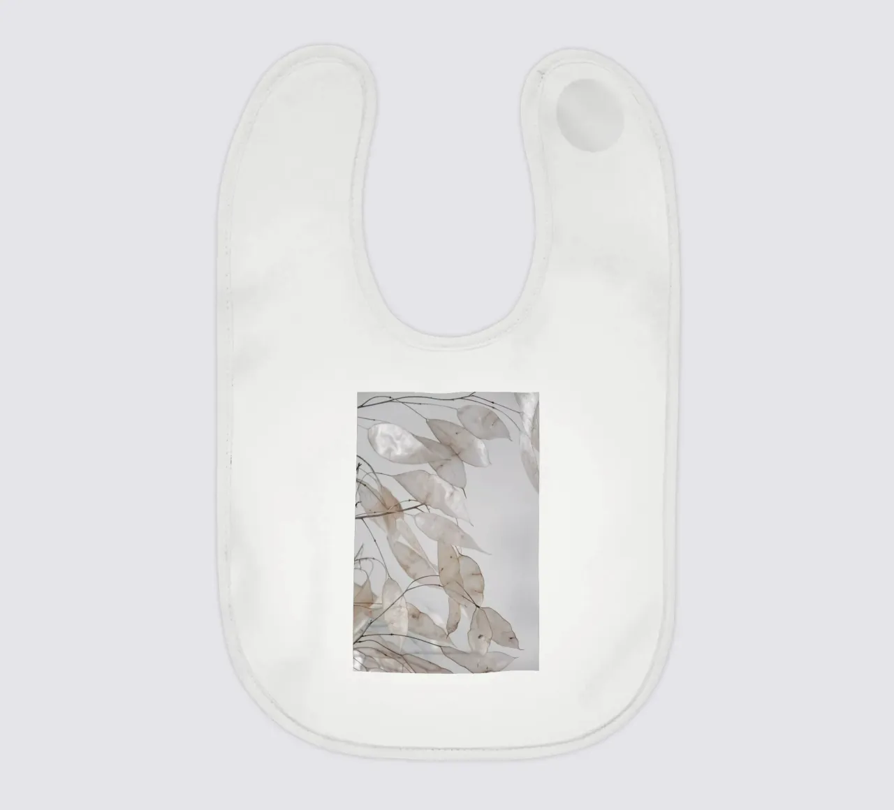 Abstract Branches Collected in the Forest baby bib by Studio Nahili