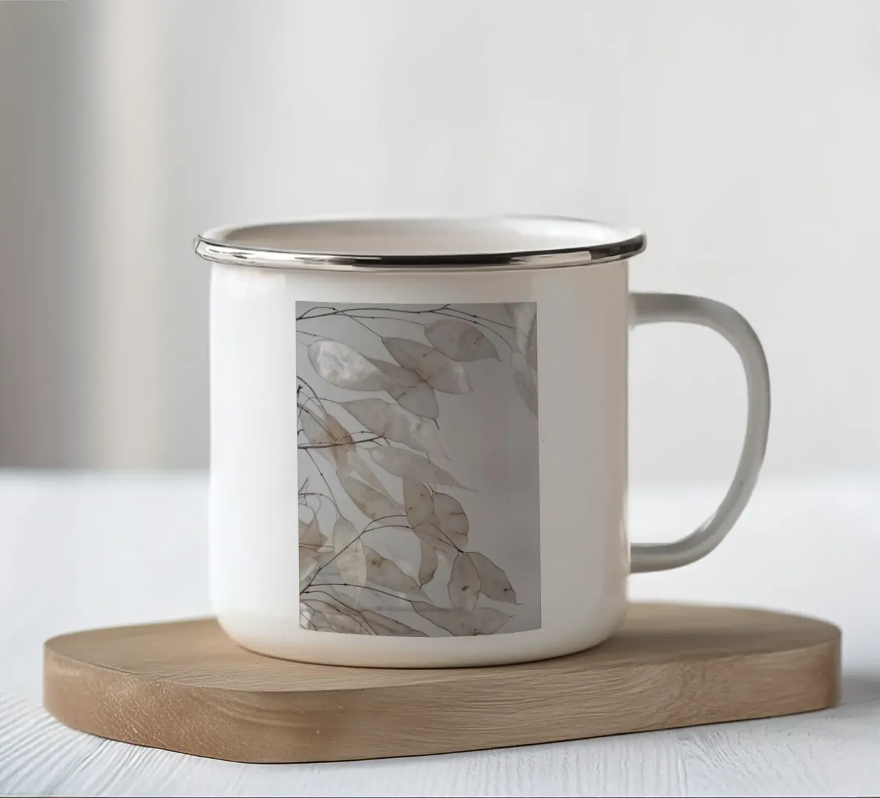 Abstract Branches Collected in the Forest Emaille Tasse von Studio Nahili
