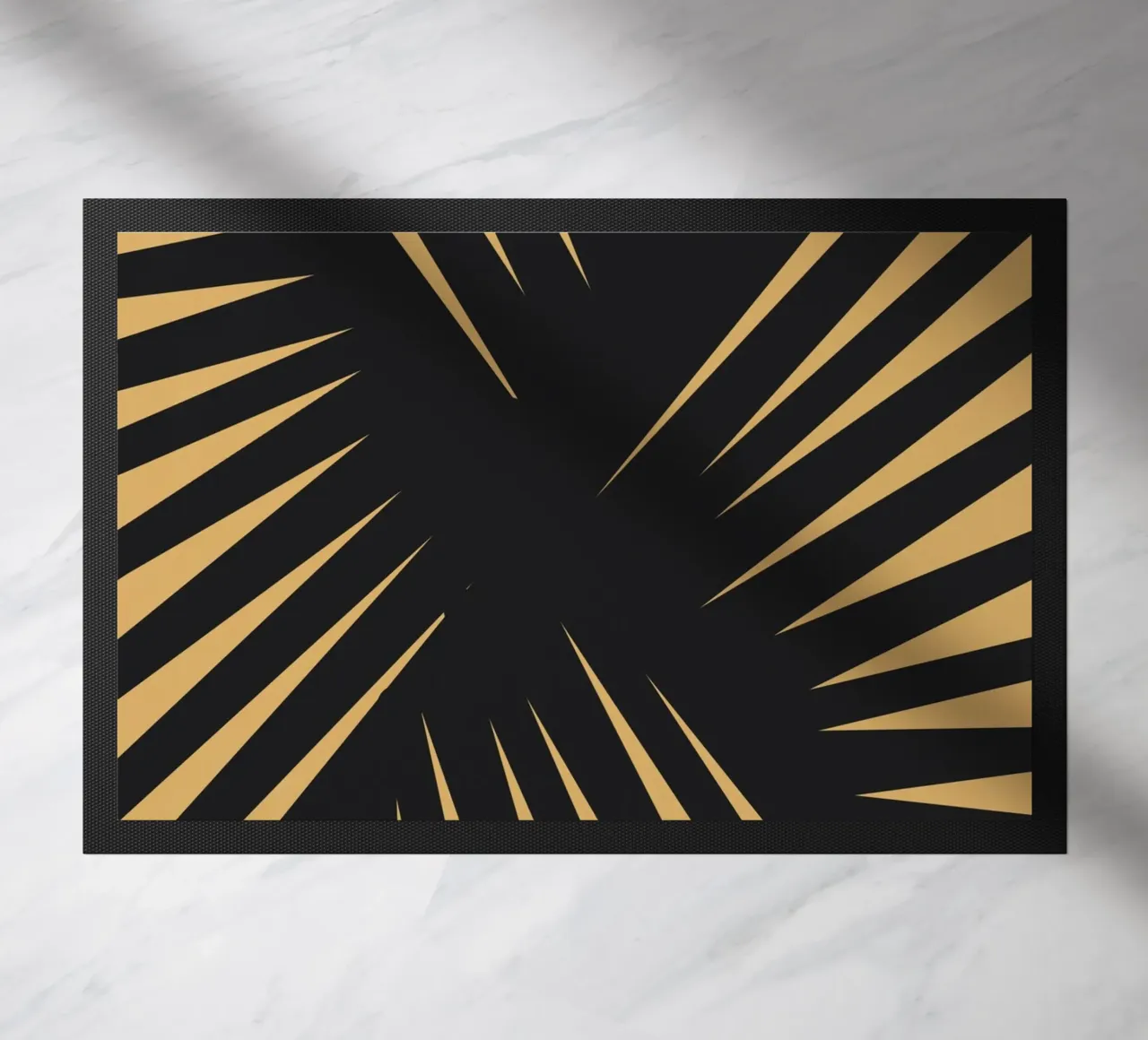 Palm leaf pattern 02 doormat by Little Dean
