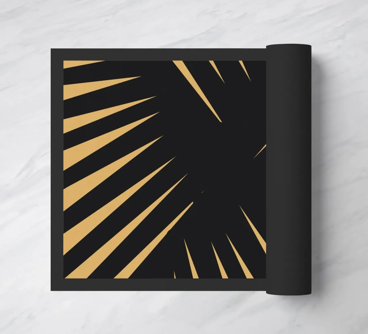 Palm leaf pattern 02 doormat by Little Dean