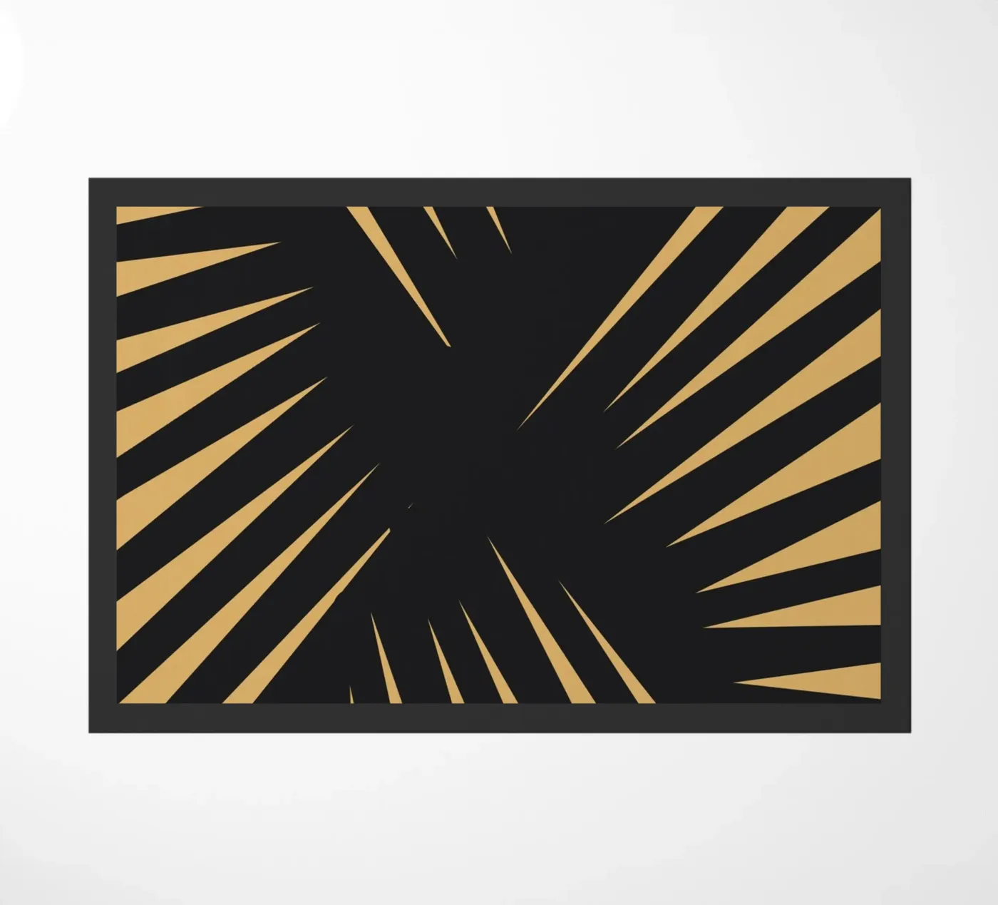 Palmbladerenpatroon 02 deurmat van Little Dean