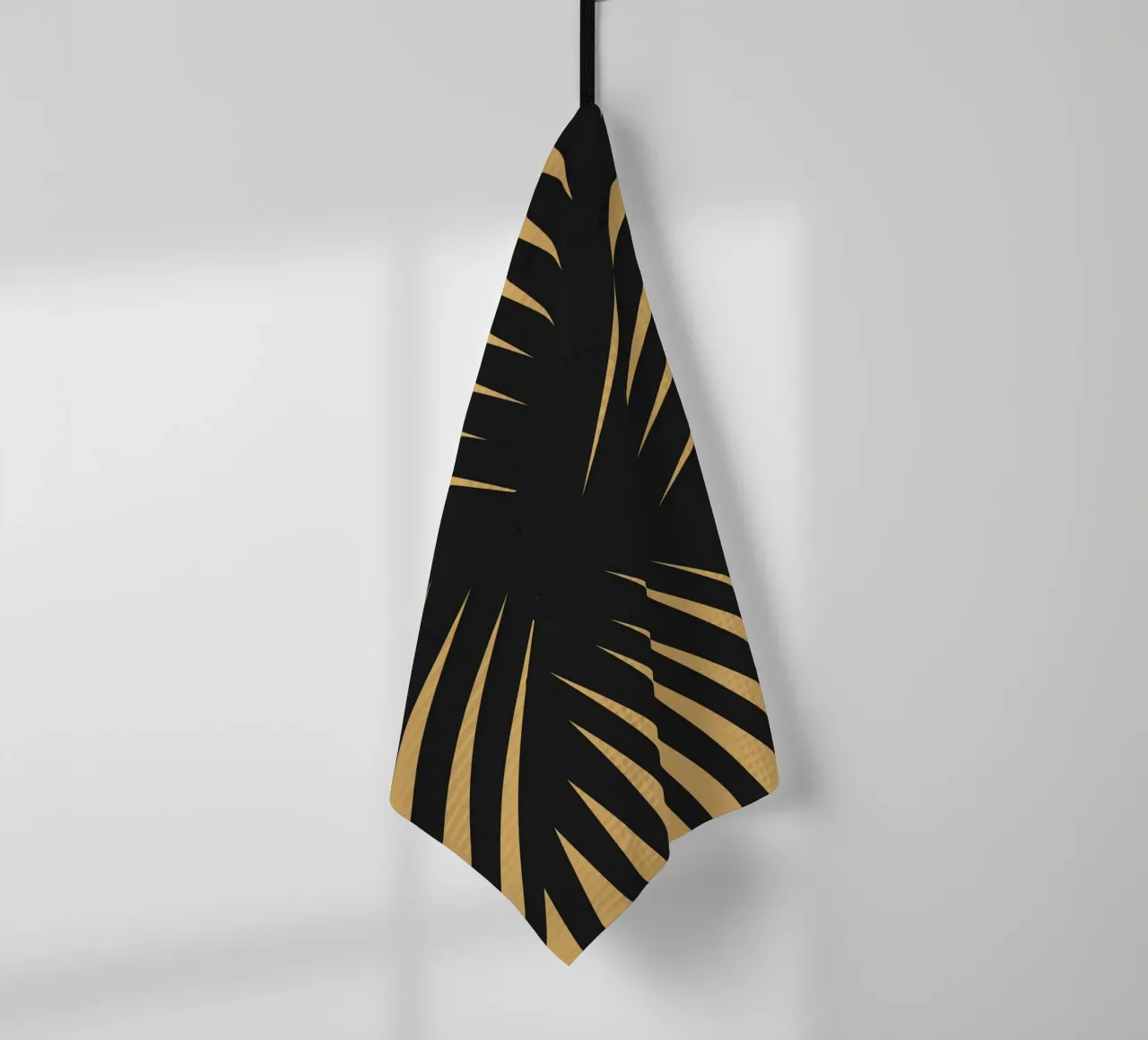 Palm leaf pattern 02 tea towel by Little Dean
