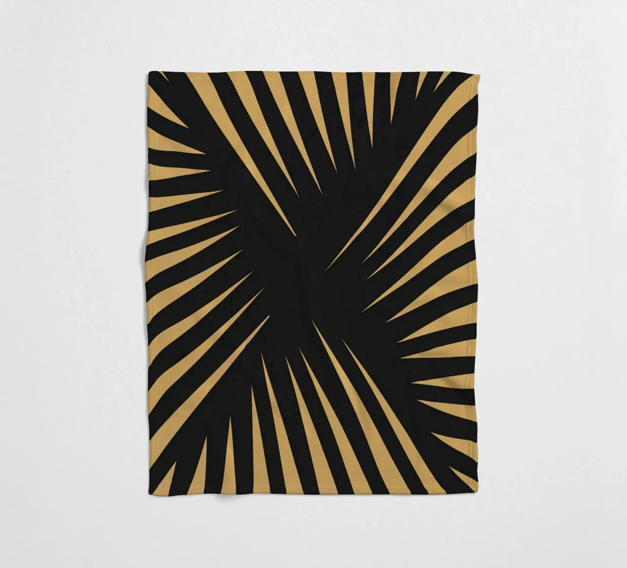 Palm leaf pattern 02 fleece blanket by Little Dean