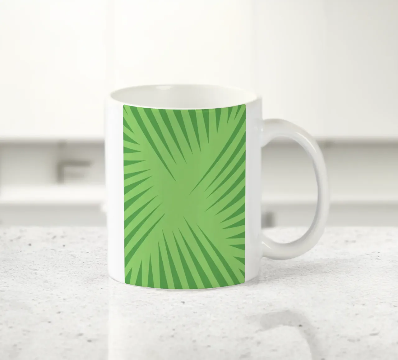 Palm leaf pattern ceramic mug by Little Dean