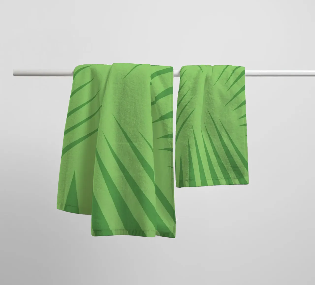 Palm leaf pattern towel by Little Dean