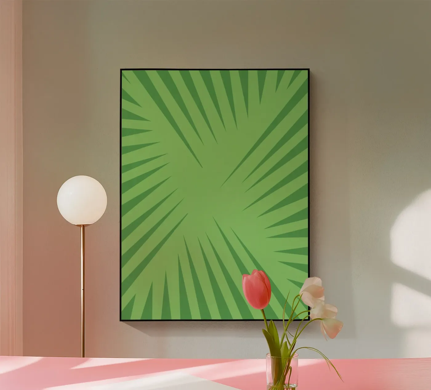 Palm leaf pattern acrylic glass by Little Dean