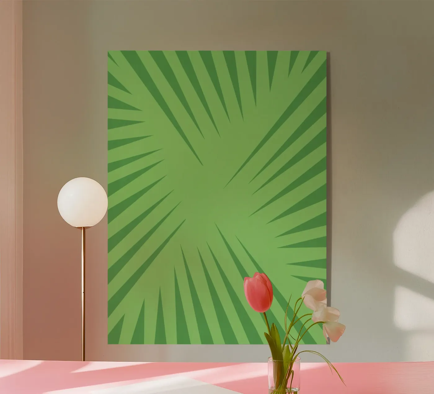 Palm leaf pattern acrylic glass by Little Dean